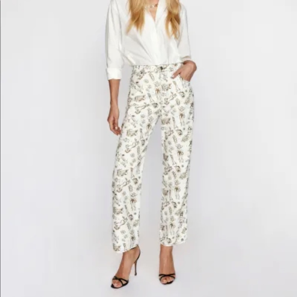 Reformation Cowboy straight leg jeans in viva Las Vegas print